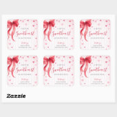 Little Sweetheart Valentines Baby Shower  Vierkante Sticker (Vel)