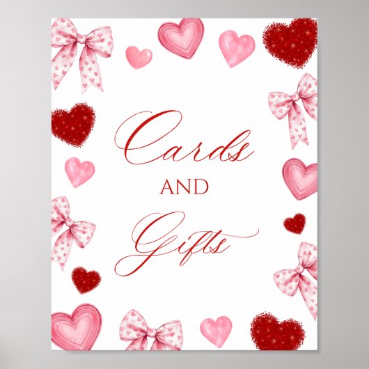 Little Sweetheart Valentines Cards And Gifts Sign Poster (Voorkant)