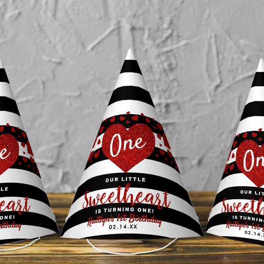 Little Sweetheart Valentine's Day Any Age Birthday Feesthoedjes