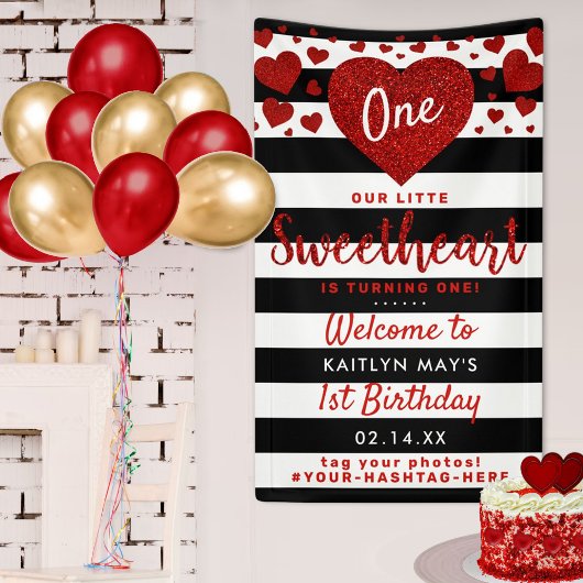 Little Sweetheart Valentine's Day Any Age Birthday Spandoek