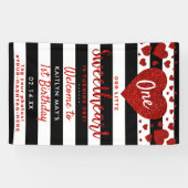 Little Sweetheart Valentine's Day Any Age Birthday Spandoek (Horizontaal)