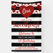Little Sweetheart Valentine's Day Any Age Birthday Spandoek (Verticaal)