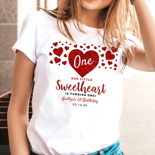 Little Sweetheart Valentine's Day Any Age Birthday T-shirt