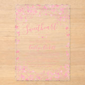 Little Sweetheart Valentine's Day Baby Shower Acryl Uitnodigingen (Voorkant)