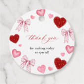 Little Sweetheart Valentines Day Baby Shower Bedankjes Labels (Voorkant)