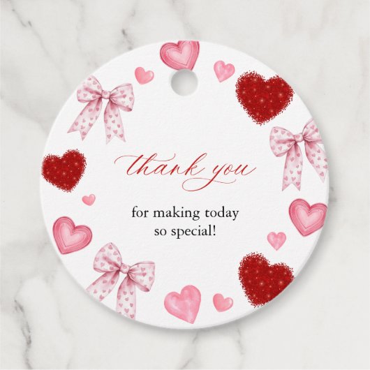 Little Sweetheart Valentines Day Baby Shower Bedankjes Labels (Voorkant)