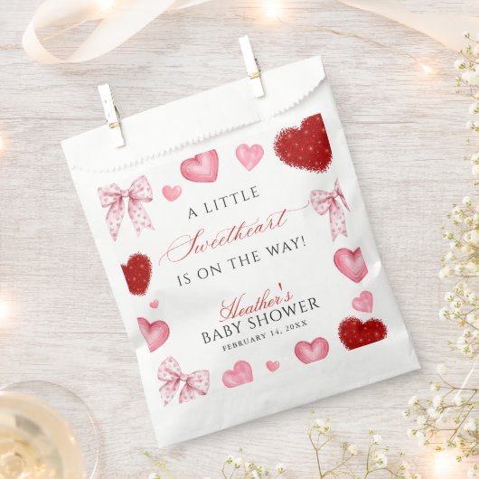 Little Sweetheart Valentines Day Baby Shower Bedankzakje (Geknipt)