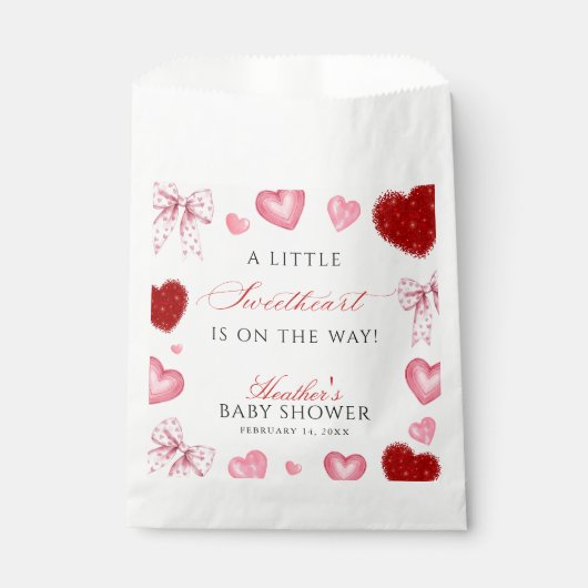 Little Sweetheart Valentines Day Baby Shower Bedankzakje (Voorkant)