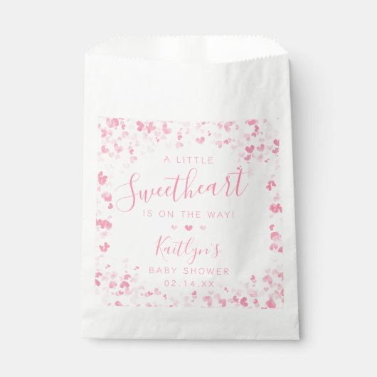 Little Sweetheart Valentine's Day Baby Shower Bedankzakje (Voorkant)