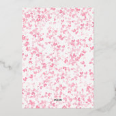 Little Sweetheart Valentine's Day Baby Shower Folie Uitnodiging (Achterkant)