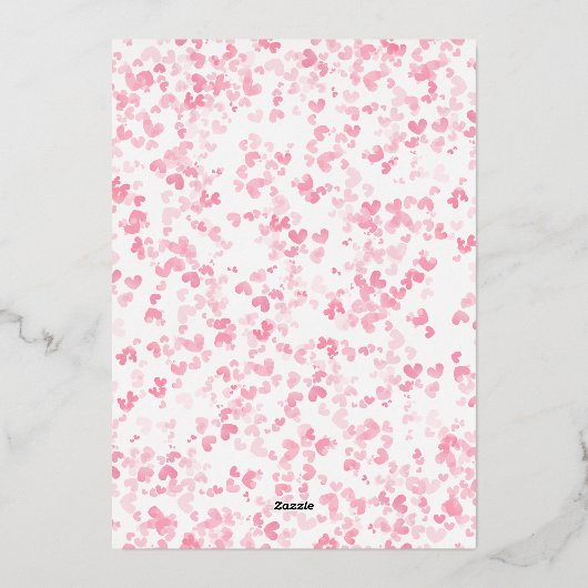 Little Sweetheart Valentine's Day Baby Shower Folie Uitnodiging (Achterkant)