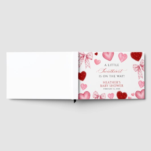 Little Sweetheart Valentines Day Baby Shower Gastenboek (Volledig)