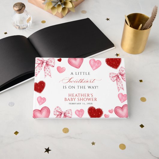 Little Sweetheart Valentines Day Baby Shower Gastenboek (Voorkant open)