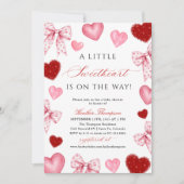 Little Sweetheart Valentines Day Baby Shower Kaart (Voorkant)