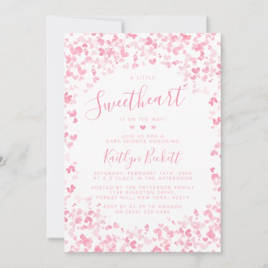 Little Sweetheart Valentine's Day Baby Shower Kaart (Voorkant)