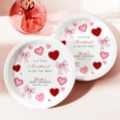 Little Sweetheart Valentines Day Baby Shower Papieren Bordje