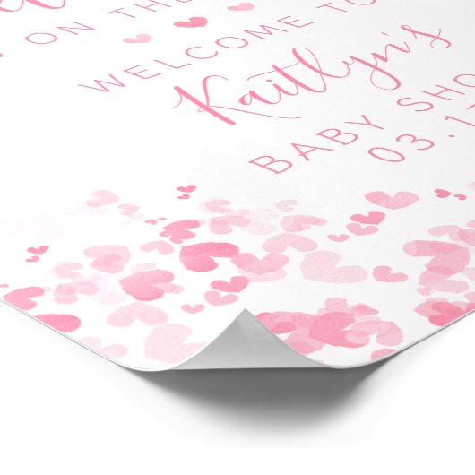 Little Sweetheart Valentine's Day Baby Shower Poster (Hoek)