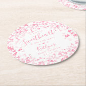 Little Sweetheart Valentine's Day Baby Shower Ronde Kartonnen Onderzetter (Gebogen)