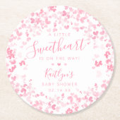 Little Sweetheart Valentine's Day Baby Shower Ronde Kartonnen Onderzetter (Voorkant)
