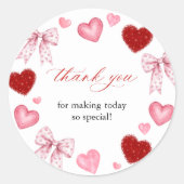 Little Sweetheart Valentines Day Baby Shower Ronde Sticker (Voorkant)