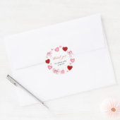 Little Sweetheart Valentines Day Baby Shower Ronde Sticker (Envelop)