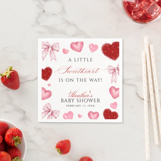 Little Sweetheart Valentines Day Baby Shower Servet (Insitu)