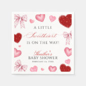 Little Sweetheart Valentines Day Baby Shower Servet (Voorkant)