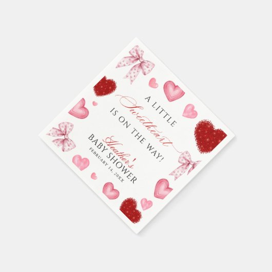 Little Sweetheart Valentines Day Baby Shower Servet (Hoek)
