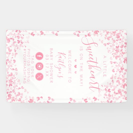 Little Sweetheart Valentine's Day Baby Shower Spandoek (Horizontaal)