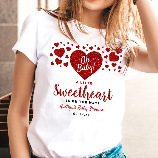 Little Sweetheart Valentine's Day Baby Shower T-shirt