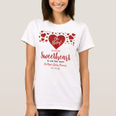 Little Sweetheart Valentine's Day Baby Shower T-shirt (Voorkant)