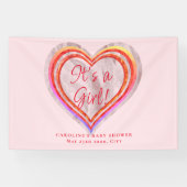 Little Sweetheart Waterverf Baby Meisje Douche Spandoek (Horizontaal)