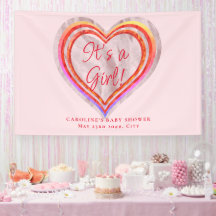 Little Sweetheart Waterverf Baby Meisje Douche