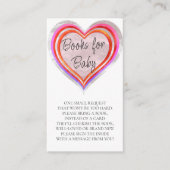 Little Sweetheart Waterverf Boeken voor Baby showe Informatiekaartje (Voorkant)