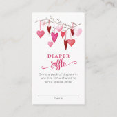 Little Sweethearts Roze Luier Raffle Informatiekaartje (Voorkant)