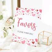 Little Sweethearts Valentijn Baby shower Favors Reclamebord Met Voetstuk