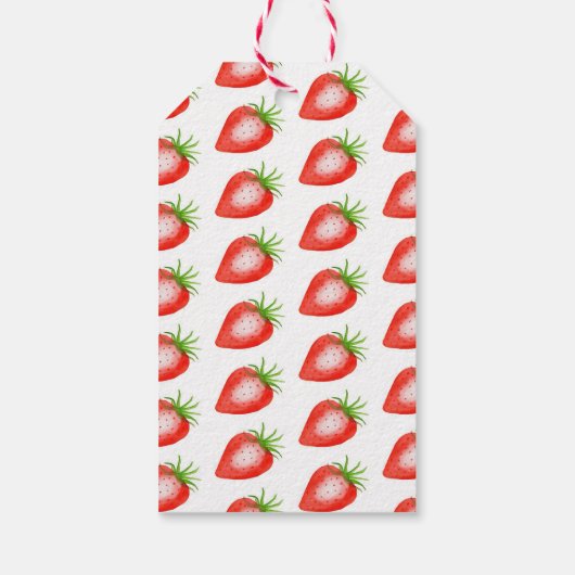 Little Sweetie Aardbei 1e Verjaardag Dank u Cadeaulabel (Achterkant)