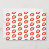 Little Sweetie Aardbei 1e Verjaardag Foto Bedankkaart (Achterkant)