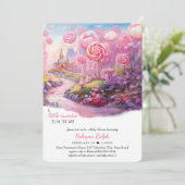 Little Sweetie Candyland Sprookje Baby shower Kaart (Staand voorkant)