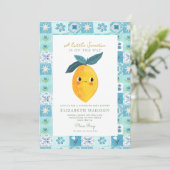 Little Sweetie Citrus Baby shower Kaart (Staand voorkant)