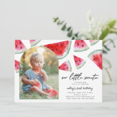 Little Sweetie Foto Verjaardag Uitnodiging (Staand voorkant)