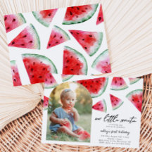 Little Sweetie Foto Verjaardag Uitnodiging