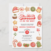 Little Sweetie Gingerbread Baby shower Christmas Kaart (Voorkant)