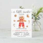Little Sweetie Gingerbread Boy Baby shower Kaart (Staand voorkant)