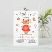 Little Sweetie Gingerbrood Girl Baby shower Kaart (Staand voorkant)