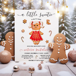 Little Sweetie Gingerbrood Girl Baby shower Kaart