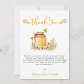 Little Sweetie is op weg naar Honeybee Baby shower Bedankkaart (Voorkant)