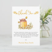 Little Sweetie is op weg naar Honeybee Baby shower Bedankkaart (Staand voorkant)