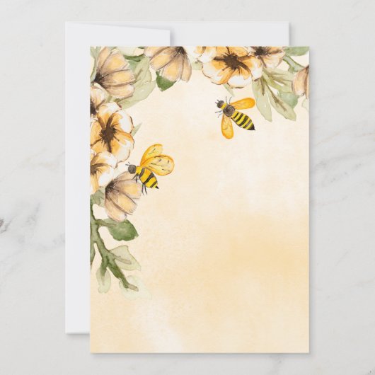 Little Sweetie is op weg naar Honeybee Baby shower Bedankkaart (Achterkant)