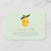 Little Sweetie Lemon Baby shower Boeken voor Baby Informatiekaartje (Voorkant)
